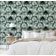 Papel de Parede Monocromático Folhas de Palmeira Verdes Vinílico Autoadesivo, Decoração DIY Fácil para Quarto e Sala - S4Sassy 63,5 cm (L) × 609,6 cm (C) / Verde - Vinil Liso