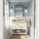 Papel de Parede Vinílico Autoadesivo, Folhagem Abstrata Urbana Azul, Impermeável e Removível para Quartos e Sala - S4Sassy 63,5 cm (L) × 304,8 cm (C) / Azul - Vinil Texturizado
