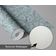 Papel de Parede Vinílico Autoadesivo, Folhagem Abstrata Urbana Azul, Impermeável e Removível para Quartos e Sala - S4Sassy 63,5 cm (L) × 304,8 cm (C) / Azul - Vinil Texturizado
