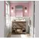 Revestimento de Parede Autoadesivo Removível Leque Floral Art Déco em Vinil Rosa para Quarto, Banheiro, Lavanderia, Closet - S4Sassy 63,5 cm (L) × 609,6 cm (C) / Rosa - Vinil Texturizado