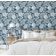 Papel de Parede Botânico de Romã Azul, Vinílico Autoadesivo, Aplicação Fácil para Quarto Estilo Fazenda, Armários, Salas - S4Sassy 63,5 cm (L) × 914,4 cm (C) / Azul - Vinil Texturizado