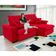 Sofá 3 Lugares Coliseu 2.30m Retrátil E Reclinável Super Pillow - Vermelho