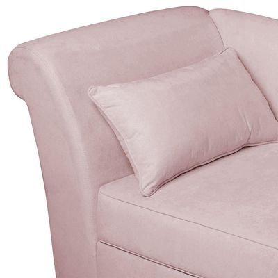 Recamier Diva França 1,40m Suede Rosa Bebe - Inova Decor