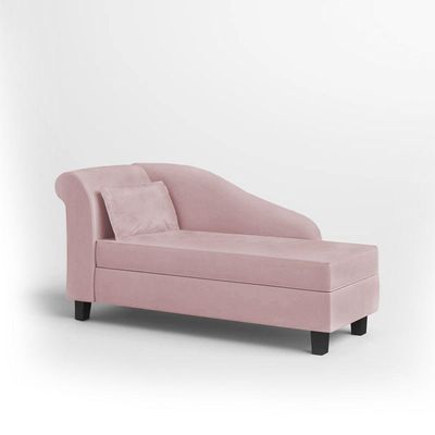 Recamier Diva França 1,40m Suede Rosa Bebe - Inova Decor