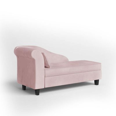 Recamier Diva França 1,40m Suede Rosa Bebe - Inova Decor