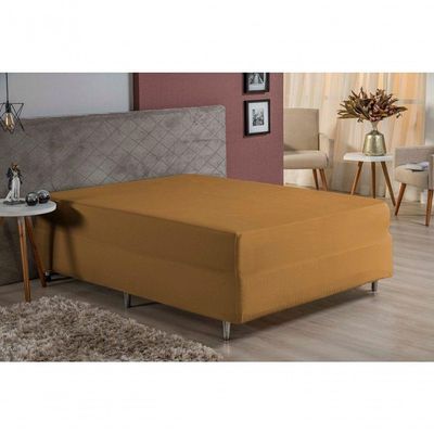 Lençol Com Elástico King Nobre 1 Peça Luva De Box 55cm De Altura Malha 100% Algodão - Cobre