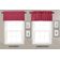 Bandô de Algodão Lisa com Bolso para Varão, Meia Cortina Decorativa para Janela da Cozinha - Vargottam 45,7 Cm (L) × 142,2 Cm (C) – 1 Painel / Rosa