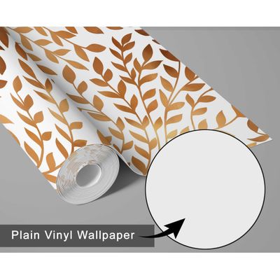 Vinil Autoadesivo Removível à Prova d'Água, Estampa Botânica Vermelha e Cinza, Papel Contato para Paredes e Armários, Marrom - S4sassy 63,5 cm (L) × 609,6 cm (C) / Marrom - Vinil Liso