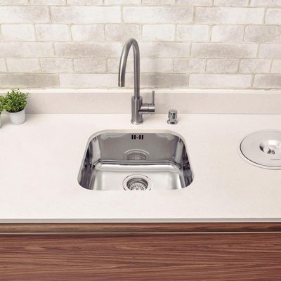 Cuba Tramontina Lavínia 40 Bl Prime Em Aço Inox Alto Brilho 40x34 Cm Com Escape E Válvula 94020203