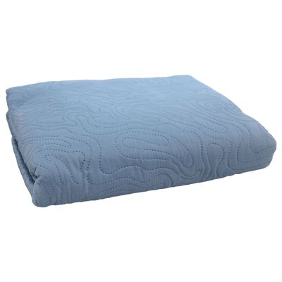 Kit Colcha Casal Boutis Mf Cazza Organic com 3 Peças Azul 210x230cm