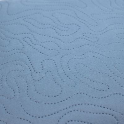 Kit Colcha Casal Boutis Mf Cazza Organic com 3 Peças Azul 210x230cm