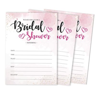 50 Cartões de Jogo Quadrados em Branco com Respingo em Aquarela para Chá de Noiva, Casamento e Despedida de Solteira - Inkdotpot 12,7 Cm × 17,78 Cm / Branco - Bingo da Noiva