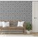 Papel de Parede Vinílico Autoadesivo Estampa Floral Dot Blossom, Impermeável, Cinza, Removível, Quartos e Salas, para Locatários - S4Sassy 63,5 cm (L) × 914,4 cm (C) / Cinza - Vinil Liso