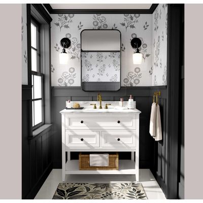 Papel de Parede Botânico Estilo Asiático, Vinílico Autoadesivo, Revestimento Decorativo Fácil DIY para Quarto e Sala, Cinza - S4Sassy 63,5 cm (L) × 304,8 cm (C) / Cinza - Vinil Texturizado
