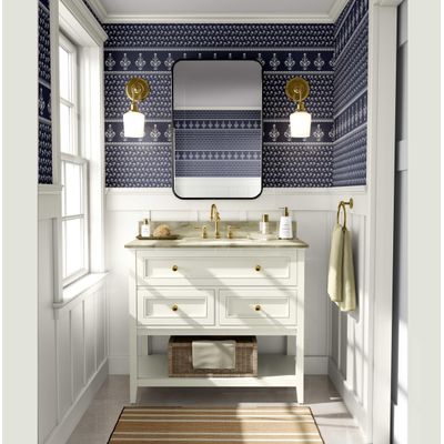 Dabu Stripe Papel de Parede Floral Estilo Asiático Autoadesivo, Revestimento Decorativo, DIY Fácil para Quarto e Sala - Azul - S4Sassy 63,5 cm (L) × 152,4 cm (C) / Azul - Vinil Texturizado
