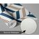 Papel de Parede Autoadesivo Estampa Espinha de Peixe Listrada Azul, Vinil Removível para Parede de Entrada, Decoração Fácil - S4sassy 63,5 cm (L) × 152,4 cm (C) / Azul - Vinil Texturizado