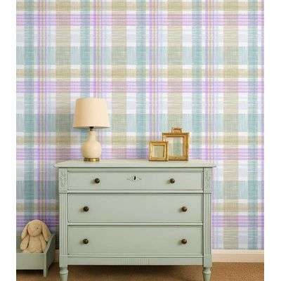 Papel de Parede Xadrez Amarelo Autoadesivo em Vinil, Fácil de Aplicar para Quarto Infantil e Sala de Brincar - S4Sassy 63,5 cm (L) × 152,4 cm (C) / Amarelo - Vinil Texturizado