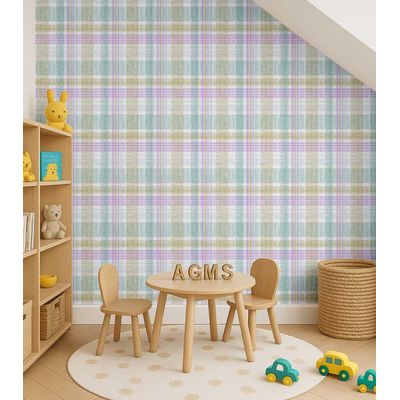 Papel de Parede Xadrez Amarelo Autoadesivo em Vinil, Fácil de Aplicar para Quarto Infantil e Sala de Brincar - S4Sassy 63,5 cm (L) × 152,4 cm (C) / Amarelo - Vinil Texturizado