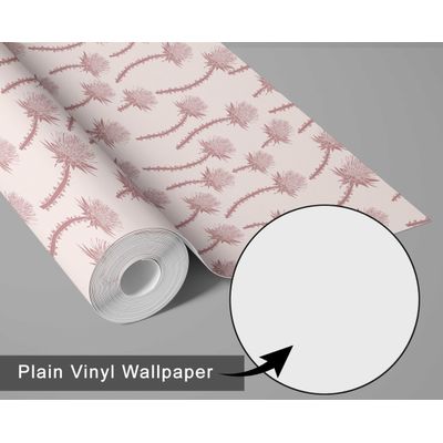 Adesivo de Parede Autocolante Rosa, Estampa de Cardo, Vinil Removível - Mural Moderno para Quarto, Banheiro, Lavanderia e Closet - S4Sassy 63,5 cm (L) × 152,4 cm (C) / Rosa - Vinil Texturizado