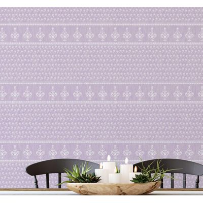 Papel de Parede Floral Listrado Dabu - Estilo Asiático Autoadesivo, Decorativo, DIY Fácil para Quarto e Sala - Roxo - S4Sassy 63,5 cm (L) × 914,4 cm (C) / Roxo - Vinil Texturizado