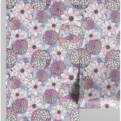 Papel de Parede Autoadesivo com Estampa Flor de Pêssego Pastel, Vinílico Impermeável, Rosa, Removível, Ideal para Quarto e Sala - S4sassy 63,5 cm (L) × 304,8 cm (C) / Rosa - Vinil Liso