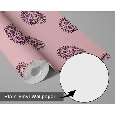 Papel de Parede Paisley Buta Estilo Asiático Autoadesivo, Revestimento Decorativo Fácil para Quarto, Sala e Ambientes - Verde - S4Sassy 63,5 cm (L) × 304,8 cm (C) / Verde - Vinil Texturizado