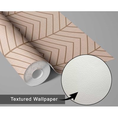 Papel de Parede Autoadesivo Impermeável com Estampa Geométrica, Laranja, Removível, para Inquilinos, Quarto/Sala de Jantar - S4Sassy 63,5 cm (L) × 914,4 cm (C) / Laranja - Vinil Texturizado