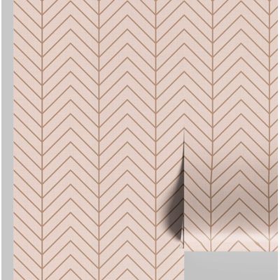Papel de Parede Autoadesivo Impermeável com Estampa Geométrica, Laranja, Removível, para Inquilinos, Quarto/Sala de Jantar - S4Sassy 63,5 cm (L) × 914,4 cm (C) / Laranja - Vinil Texturizado