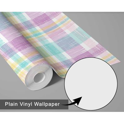 Papel de Parede Xadrez Verde Autoadesivo em Vinil, Fácil Aplicação para Quarto Infantil e Brinquedoteca - S4Sassy 63,5 cm (L) × 304,8 cm (C) / Verde - Vinil Liso