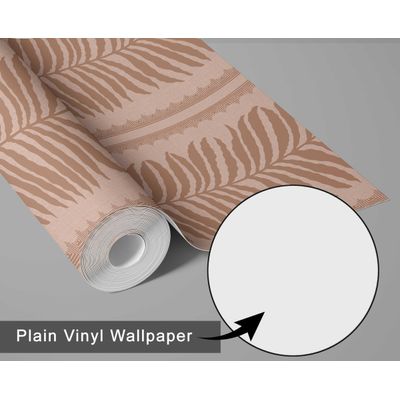 Papel Contact Vinílico Autoadesivo Estampa Samambaia Listrada Urbana Marrom Impermeável Removível para Quartos, Salas e Inquilinos - S4Sassy 63,5 cm (L) × 304,8 cm (C) / Marrom - Vinil Texturizado