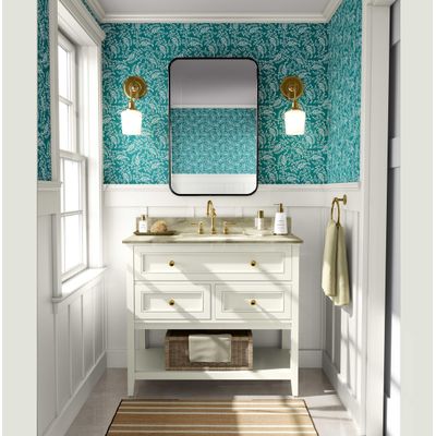 Papel de Parede Estampa Folha de Videira, Estilo Asiático, Autoadesivo, Decoração DIY para Quarto e Sala, Verde - S4Sassy 63,5 cm (L) × 304,8 cm (C) / Verde - Vinil Texturizado