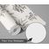 Papel de Parede Autoadesivo Mural com Estampa de Samambaia e Folhagem Cinza, Removível para Paredes, Entrada e Escritório, Solução - S4sassy 63,5 cm (L) × 609,6 cm (C) / Cinza - Vinil Liso