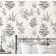 Papel de Parede Autoadesivo Mural com Estampa de Samambaia e Folhagem Cinza, Removível para Paredes, Entrada e Escritório, Solução - S4sassy 63,5 cm (L) × 609,6 cm (C) / Cinza - Vinil Liso