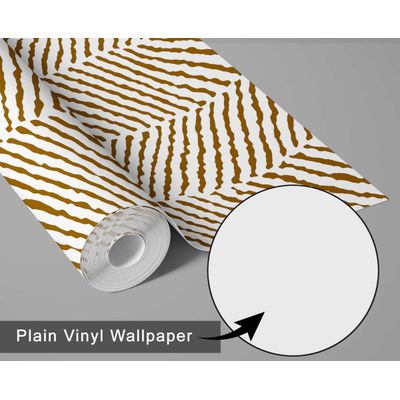 Papel de Parede Vinil Autoadesivo Estampa Animal Vibes Impermeável - Amarelo, Moderno e Removível para Quartos, Salas e Locatários - S4Sassy 63,5 cm (L) × 152,4 cm (C) / Amarelo - Vinil Texturizado