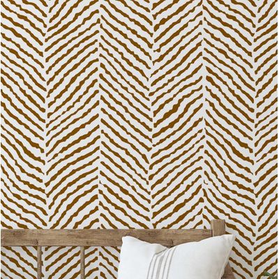 Papel de Parede Vinil Autoadesivo Estampa Animal Vibes Impermeável - Amarelo, Moderno e Removível para Quartos, Salas e Locatários - S4Sassy 63,5 cm (L) × 152,4 cm (C) / Amarelo - Vinil Texturizado