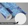 Papel de Parede Estampa Patch de Folhas - Estilo Asiático, Vinil Autoadesivo, Fácil Aplicação para Quarto e Sala - Azul - S4Sassy 63,5 cm (L) × 914,4 cm (C) / Azul - Vinil Liso