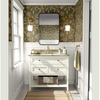Papel de Parede Autoadesivo Estampa Rústica de Galho de Papoula, Vinílico Impermeável, Verde, Removível e Amigável para Inquilinos - S4sassy 63,5 cm (L) × 609,6 cm (C) / Verde - Vinil Liso