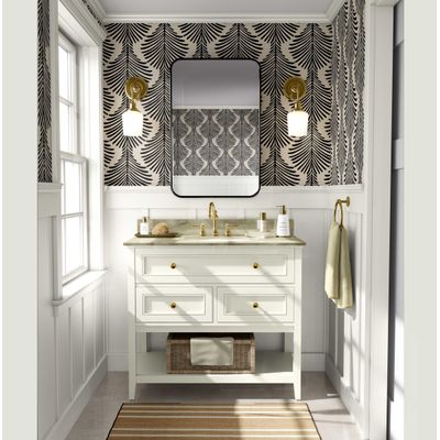 Papel de Parede Vinílico Autoadesivo Removível e Moderno, Impermeável, Folha de Pinheiro Monocromática, Preto para Quartos e Salas - S4Sassy 63,5 cm (L) × 152,4 cm (C) / Preto - Vinil Liso