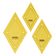 Moldes em Losango para Quilt/Patchwork, Conjunto de 3 (8/10/13 cm) para Costura DIY GS - Traceease Amarelo