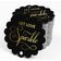 Etiquetas de Papel com Foil para Artesanato e Lembrancinhas de Casamento 'Deixe o Amor Brilhar' - Inkdotpot 100 Etiquetas Metalizadas / Preto - Dourado