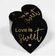 Etiqueta de Papel Metalizado 'Love' Isweet para Lembrancinha de Casamento para Pendurar - Inkdotpot 100 Etiquetas Metalizadas / Preto - Dourado