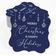 Etiquetas de Papel para Lembrancinhas com Foil, Texto "Merry Christmas & Happy", Formato de Colchete para Pendurar - Inkdotpot 50 Etiquetas Metalizadas / Azul - Prata
