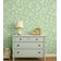 Papel de Parede Floral Verde Autoadesivo em Vinil, Fácil Aplicação para Quarto Infantil e Sala de Brincar - S4Sassy 63,5 cm (L) × 152,4 cm (C) / Verde - Vinil Liso