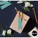 Etiquetas de Papel Metalizado 'Happy Birthday' para Lembrancinhas - Inkdotpot 50 Etiquetas Metalizadas / Azul - Ouro Rosé