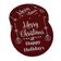 Etiquetas de Papel Metalizado 'Feliz Natal & Boas Festas' para Lembrancinhas Pendentes - Inkdotpot 100 Etiquetas Metalizadas / Vermelho - Prata