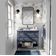 Papel de Parede Autoadesivo Instantâneo Vinil Removível Floral Pastel Mural Moderno Azul para Quarto, Banheiro, Lavanderia, Closet - S4Sassy 63,5 cm (L) × 152,4 cm (C) / Azul - Vinil Liso