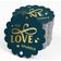 Etiquetas de Papel para Lembrancinhas de Casamento 'Let Love Sparkle' com Foil para Pendurar - Inkdotpot 100 Etiquetas Metalizadas / Azul - Dourado