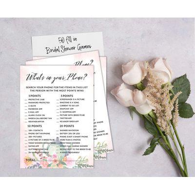 Coleção Floral para Despedida de Solteira e Chá de Noiva Cartas do Jogo Polish Or Porn Pacote com 50 Unidades - Inkdotpot 12,7 Cm × 17,78 Cm / Branco - O Que Tem no Seu Celular