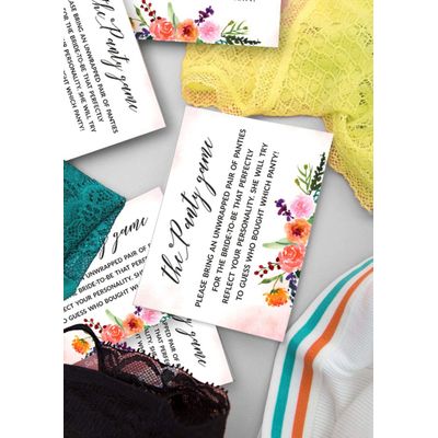 Coleção Floral para Despedida de Solteira e Chá de Noiva Cartas do Jogo Polish Or Porn Pacote com 50 Unidades - Inkdotpot 8,89 Cm × 6,35 Cm / Branco - Jogos de Festa