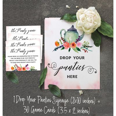 Coleção Floral para Despedida de Solteira e Chá de Noiva Cartas do Jogo Polish Or Porn Pacote com 50 Unidades - Inkdotpot 8,89 Cm × 6,35 Cm / Branco - Jogos de Festa